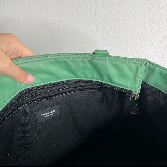 Vintage Kate Spade Nylon Green Shoulder Bag - Picture 7 of 8